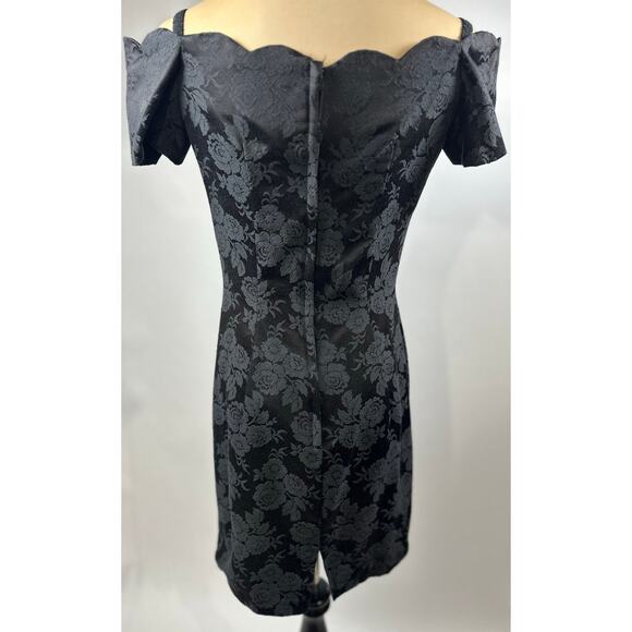 VTG Roberta Size 4 Small Black Mini Dress Sweetheart Wednesday Addams Costume - Picture 2 of 16